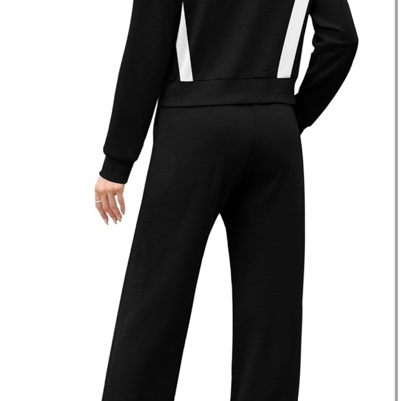 Lounge Set Women Casual 2 Piece Tracksuit Zip Up Sweatshirt Sweatpants Large - Picture 4 of 4